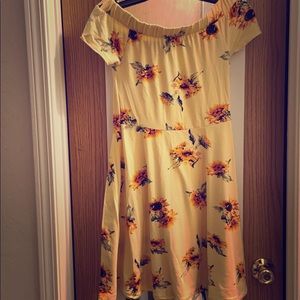 Yellow sunflower dress